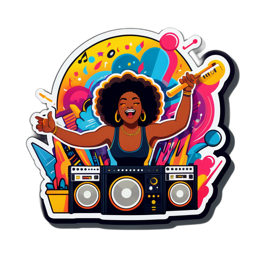 Stickers celebrujące różnorodną kulturę muzyczną na koncertach