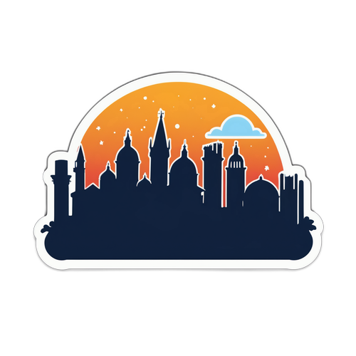 Minimalist Bologna Skyline med Legende Touch