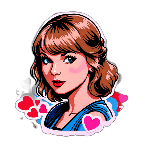 En livlig, animert design av Taylor Swift