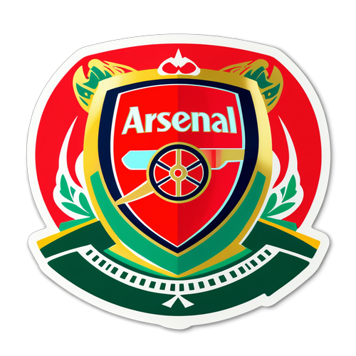 Sticker Arsenal dengan Elemen Piala Carabao