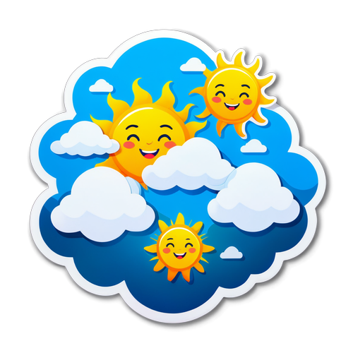 Sticker ng Maaraw na Panahon