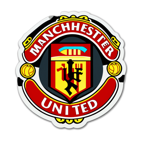 Vintage na Sticker ng Manchester United