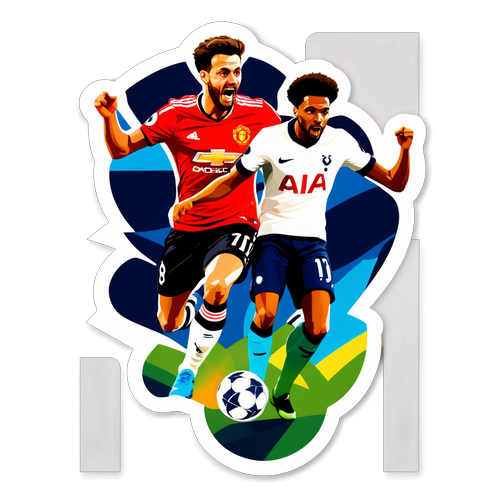 Stiker Pertandingan Seru Tottenham vs Man United