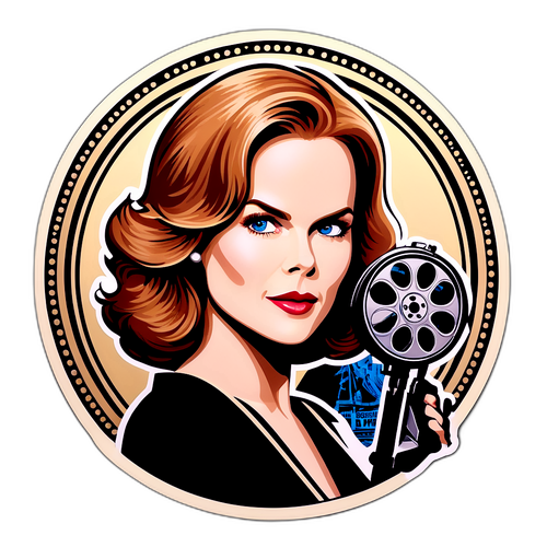 Glamorøs klistremerke av Nicole Kidman