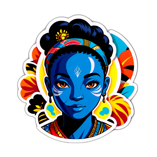 Стильная наклейка в форме аватара