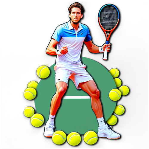 Kreatives Sticker-Design von Cameron Norrie