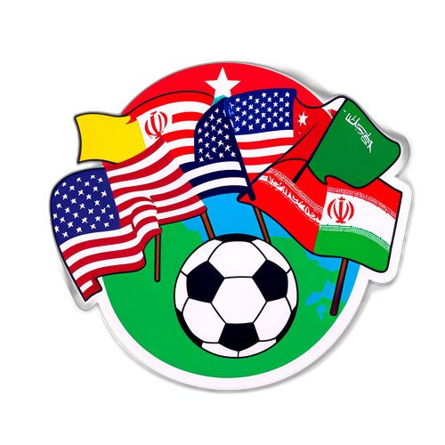 Kreative Darstellung des Spiels USA gegen Iran