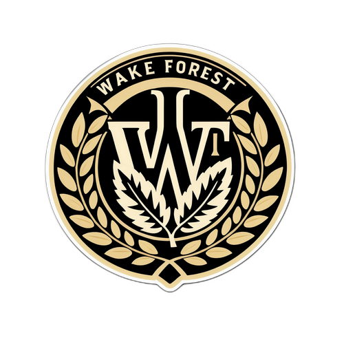 Wake Forest University Laurel Wreath Logo Sticker