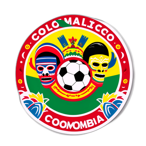 Arte em Homenagem à Rivalidade do Futebol entre México e Colômbia