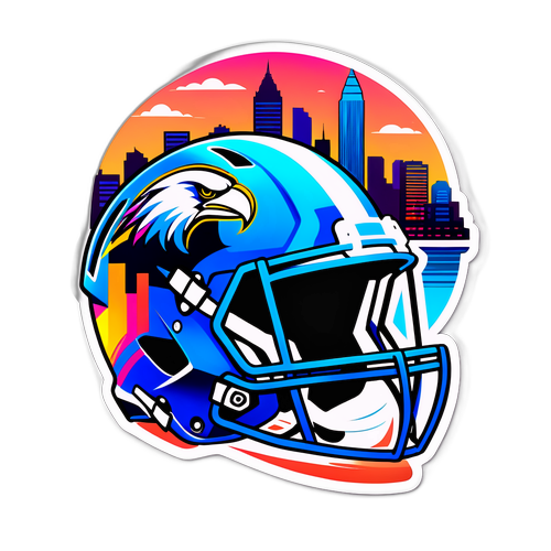 NFL Kaskı ve Şehir Silueti