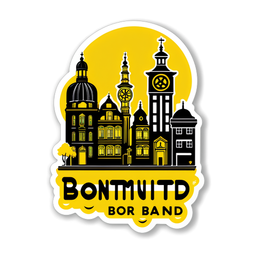 Rasakan Semangat Dortmund! Stiker Ikonik dengan Warna Kuning-Hitam dan Landmark Terkenal