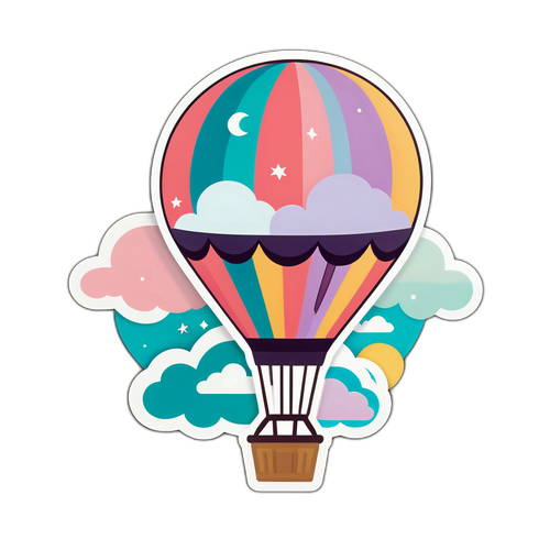 Stiker Belon Udara yang Berwarna-warni