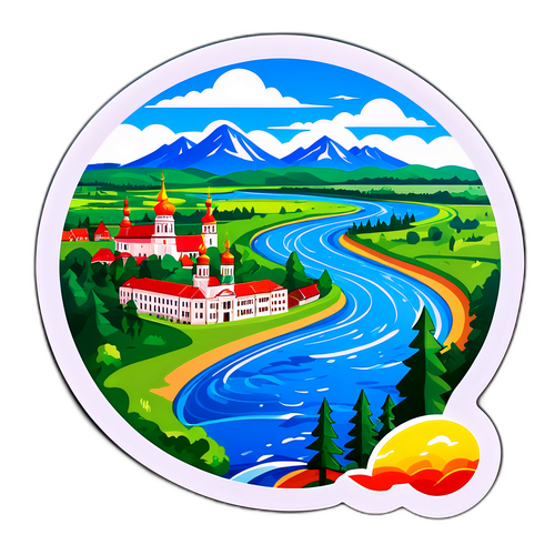 Наклейка з краєвидами ЗеленоДольська