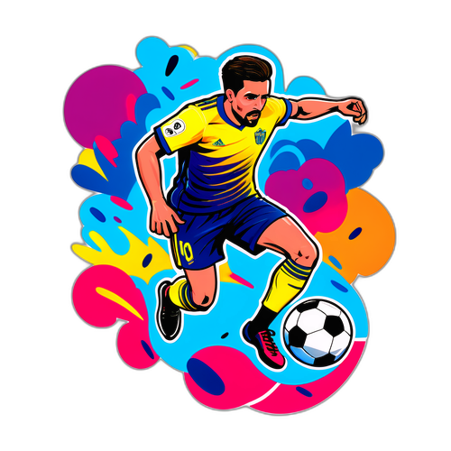 Desenho em Ação de Futebol