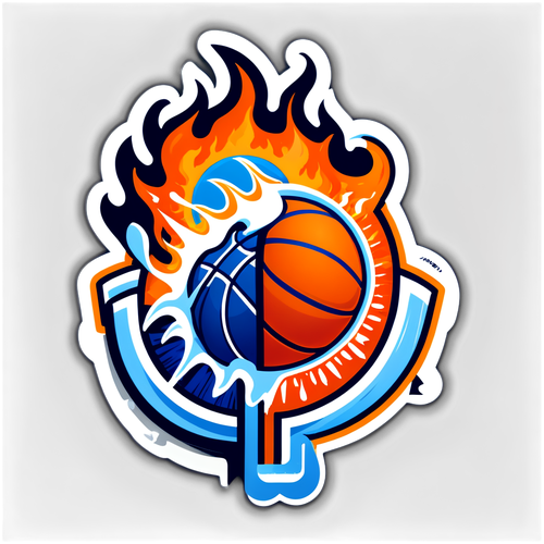 Sticker ng Pistons at Suns na may Tema ng Basketball