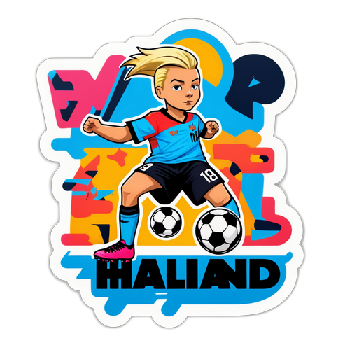 Sticker z Haalandem w stylu graffiti