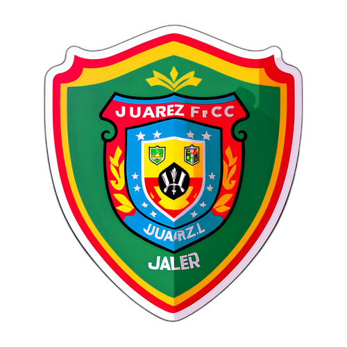 Adesivo Colorido do Escudo do Juárez FC