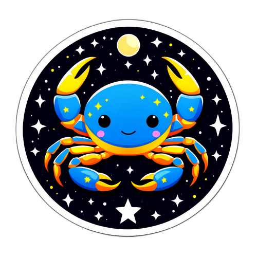 कर्क राशि कुमारी क्रैब स्टिकर
