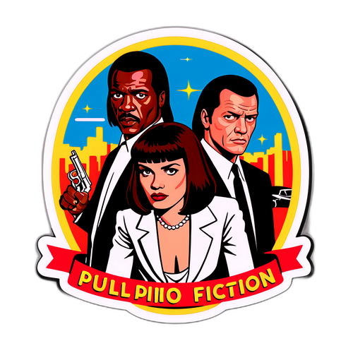 Pulp Fiction Retro Sticker
