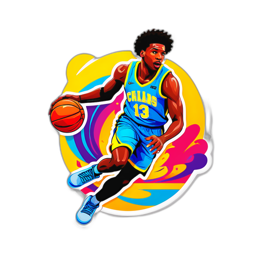 Hareket Halindeki Cam Thomas Basketbol Sticker'ı