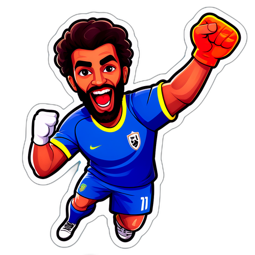 Omar Fantini con un Grande Foam Finger