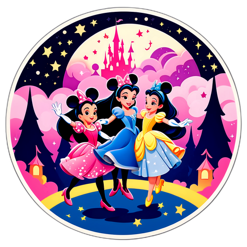 Disney Figurer Dansende Under Stjernerne