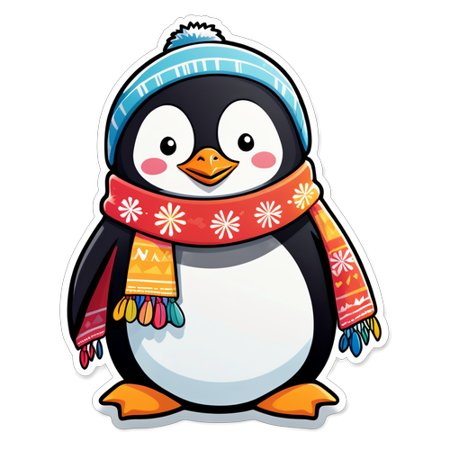 Penguin Comel dengan Scarf: "Chill Vibes Only!" - Suasana Santai yang Harus Dimiliki!