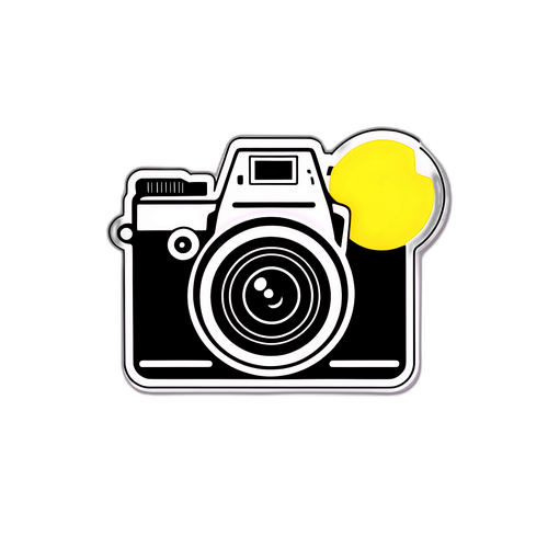 Adesivo minimalista: macchina fotografica e rullino