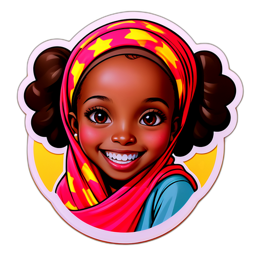Smiley Somali Girl Sticker