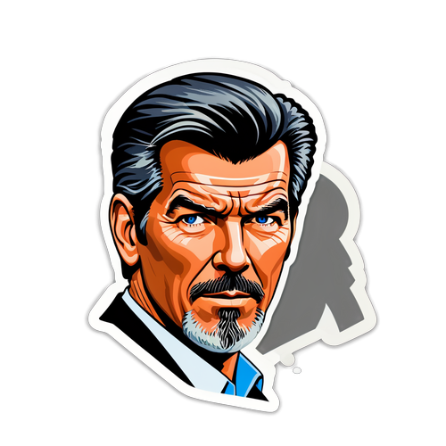 Stylisierte Darstellung von Pierce Brosnan