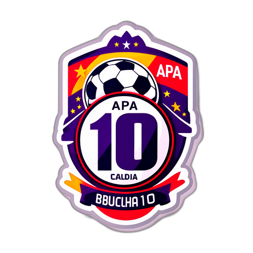 Design Energetic cu Mingea de Fotbal și Numărul 10 pentru Apa Calda București
