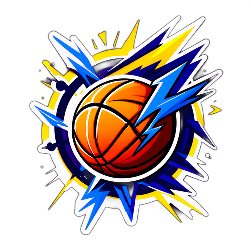 Dynamic Basketball Sticker