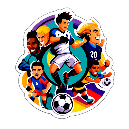 Σχεδίαση ποδοσφαιρικού αγώνα με κοντινές λήψεις επικών στιγμών