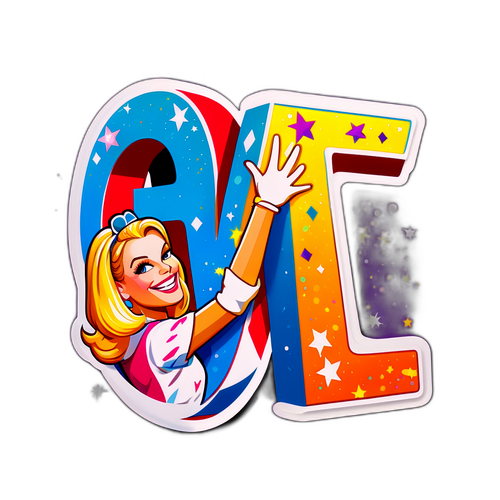 Whimsical Vanna White Letter Illustration