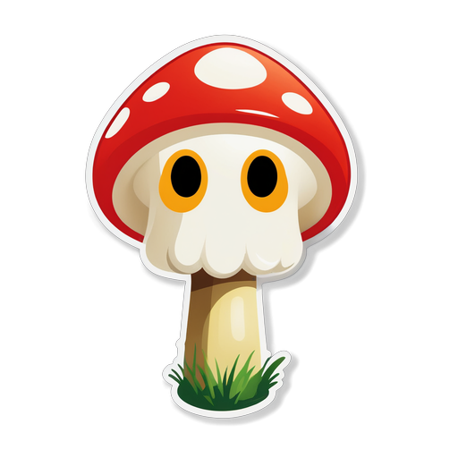 红色蘑菇贴纸