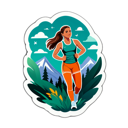 Urheilullinen nuori nainen luonnossa