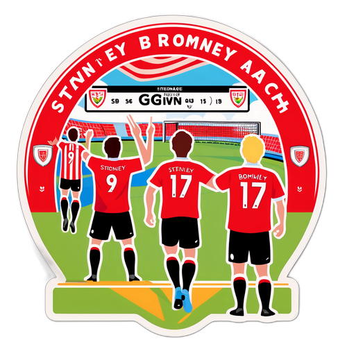 Sticker ya Stevenage ikisherehekea goli