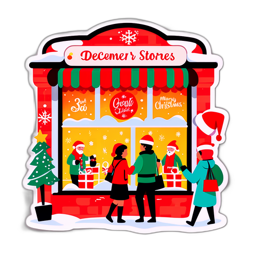 Festiv butiksscene den 24. december