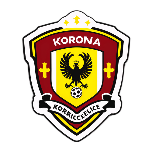 Design samolepky s logem fotbalového klubu Korona Kielce