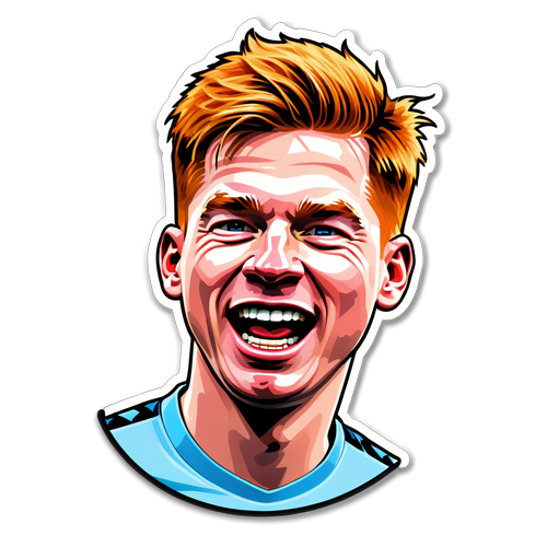 Transformă-ți Stilul cu Stickerul Artistic Kevin De Bruyne - Adrenalina Fotbalului în Teren!