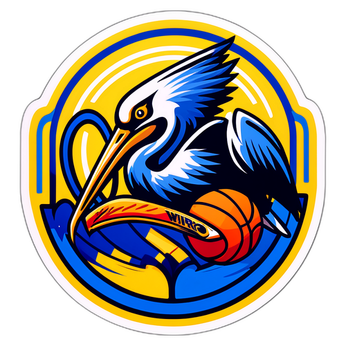 A sticker que representa a intensidade de um jogo entre os Pelicans e os Warriors