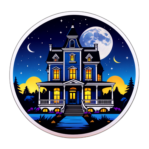 Nálepka D'Angelo domu v noci