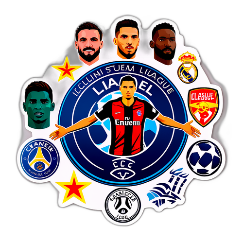 Thiết kế nhãn dán đội bóng Champions League