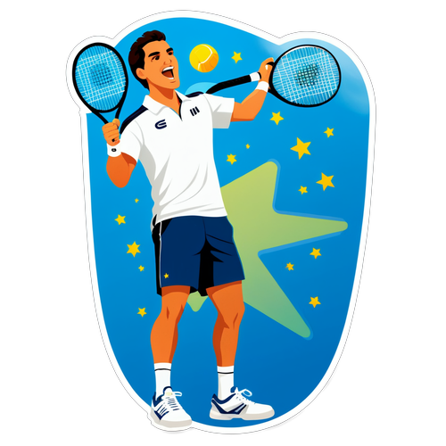 Sticker di Carlos Alcaraz che celebra