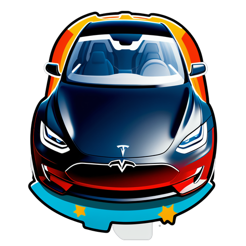 Sticker van de Tesla Model Y