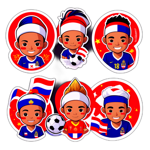สติกเกอร์ที่แสดงการสนับสนุนทีมชาติไทย