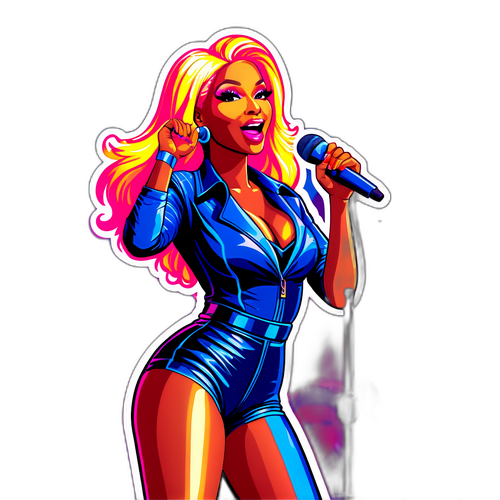 Diseño vibrante de Nicki Nicole en el escenario
