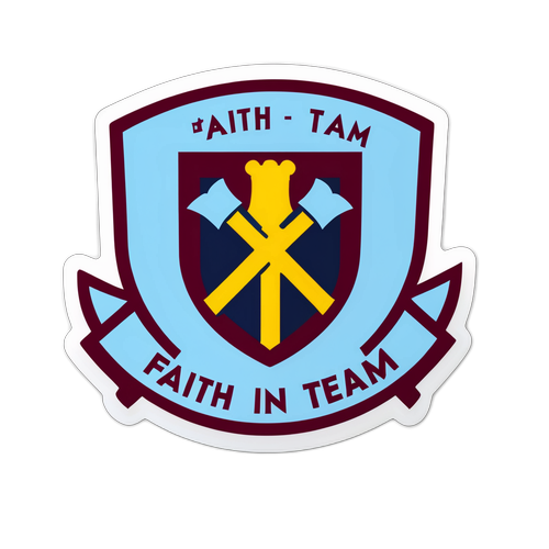 Ετικέτα για την ομάδα West Ham με την ατζέντα "Πίστη στην Ομάδα"