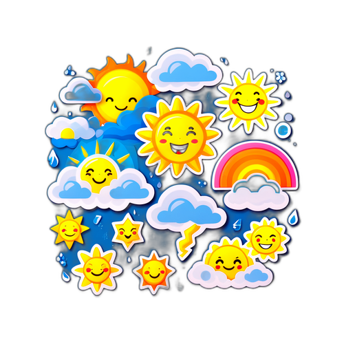 Stiker Cuaca Bahagia