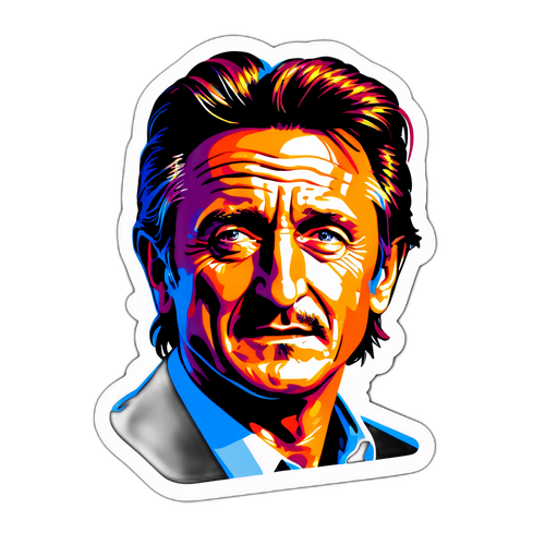 Autocollant de Sean Penn en action